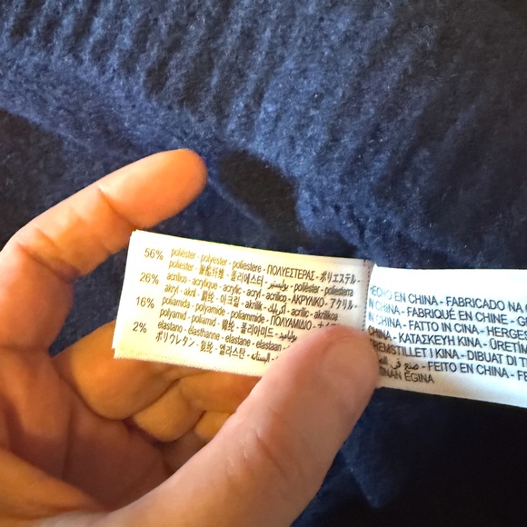 Zara navy blue open back soft knit sweater NWT - Picture 10 of 11